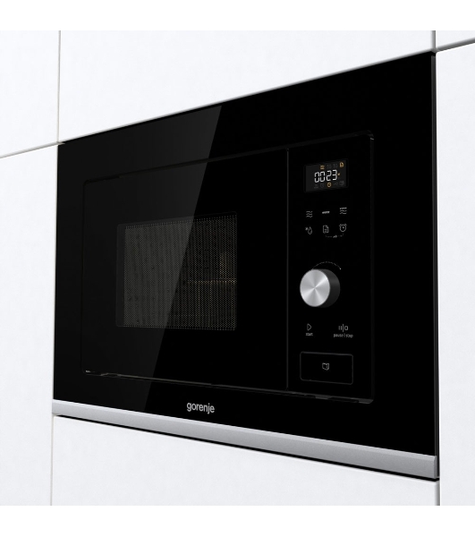 Встраиваемая микроволновая печь GORENJE BMX201AG1BG Электронное управление, черный, объем: 20 л