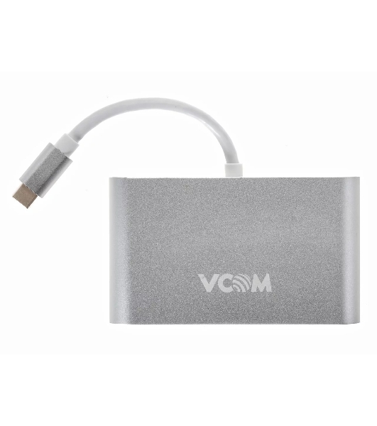 Кабель-адаптер USB3.1 Type-CM-->HDMI+USB3.0+RJ45+PD charging VCOM