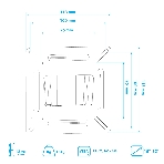 Кронштейн Arm media LCD-01 черный, 15-32', max 15 кг, настенный, от стены 12мм, VESA 100x100, фото3