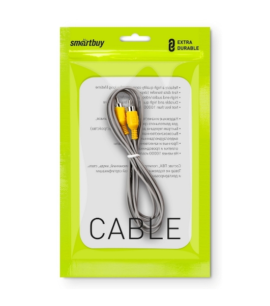 Кабель соединительный Smartbuy 1xRCA (M) - 1xRCA (M), 1,8 м, в пакете KA111)/250