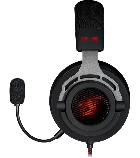 Гарнитура Defender Aspis Pro чёрный, проводная, съёмный микрофон, подсветка