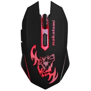 Мышь беспроводная Nakatomi MROG-15U черный, 1600 dpi, радиоканал, USB, кнопки - 6