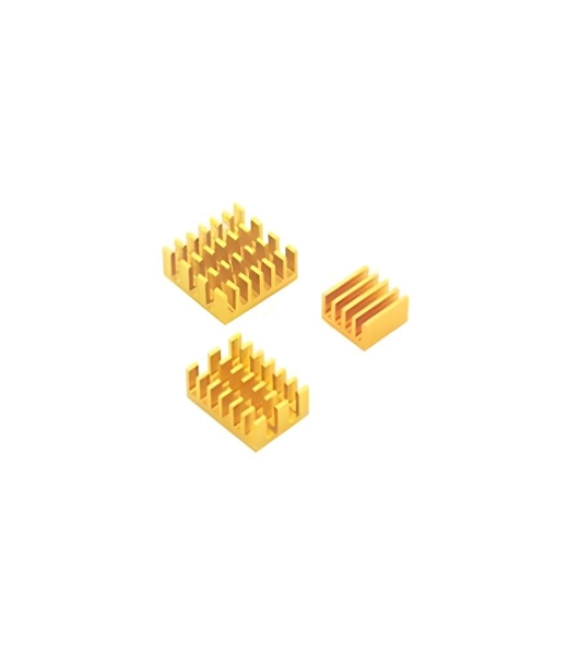 Набор радиаторов ACD RA539 Gold 3 in 1 Heat Sink Set Aluminum for Raspberry Pi 4B