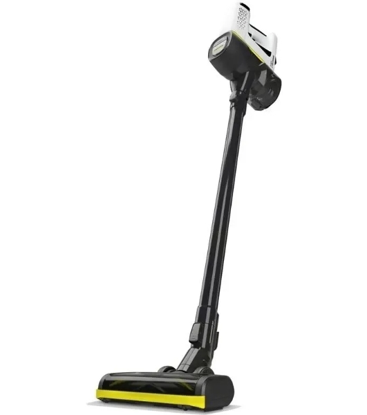 Пылесос вертикальный Karcher VC 4 черный/белый, питание от аккумулятора, 140 Вт, уборка сухая, пылесборник 0.65 л, работа от АКБ max - 30 мин