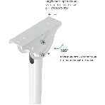 Кронштейн для телевизора Arm Media LCD-1800 белый, 26'-65' макс. 55 кг, потолочный, поворот и наклон, фото3