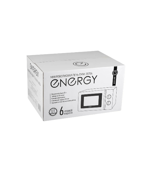 Микроволновая печь Energy EMW-20704 белый, 20 л, 700 Вт, переключатели - поворотный механизм