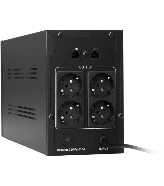 Источник бесперебойного питания ExeGate SpecialPro Smart LLB-2200.LCD.AVR.EURO.RJ 2200VA/1300W, LCD, AVR, 4 евророзетки, RJ45/11, черный