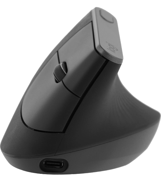 Мышь беспроводная/проводная Logitech MX Vertical графитовый, 4000 dpi, радиоканал, Bluetooth, USB, кнопки - 6