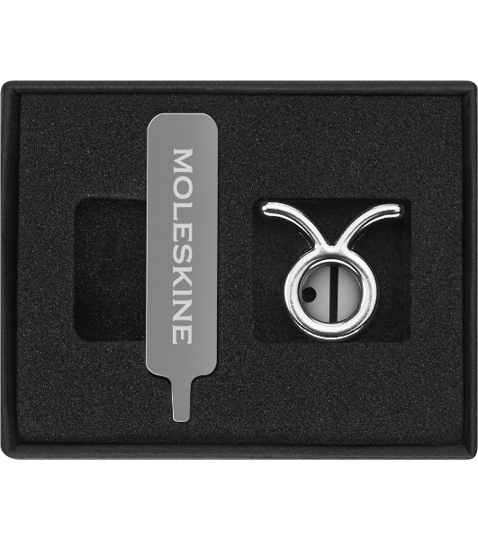 Шильд-символ Moleskine Zodiac Телец, металл, серебристый, коробка с европодвесом, PINTAURUSSILV