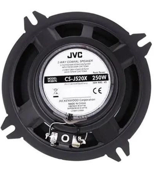 Колонки автомобильные JVC CS-J520X 250Вт 91дБ 4Ом 13см (5дюйм) (ком.:2кол.) коаксиальные двухполосные