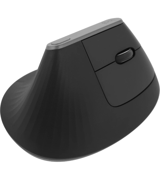 Мышь беспроводная/проводная Logitech MX Vertical графитовый, 4000 dpi, радиоканал, Bluetooth, USB, кнопки - 6