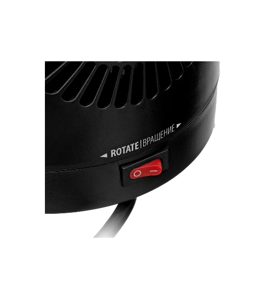 Тепловентилятор керамический Denzel DTFC-1200S, черный, 600/1200 Вт, 12 м2, 3 режима, термостат
