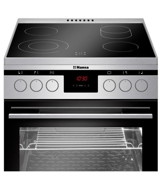 Плита электрическая Hansa FCCX58225 серебристый, конфорок 4 шт, духовка 65 л, 50 см x 85 см x 60 см