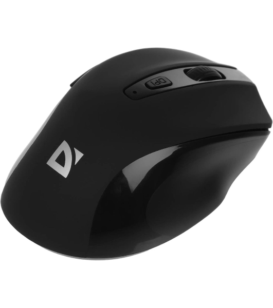 Мышь беспроводная Defender Prime MB-053 черный, 1600 dpi, радиоканал, USB, кнопки - 6