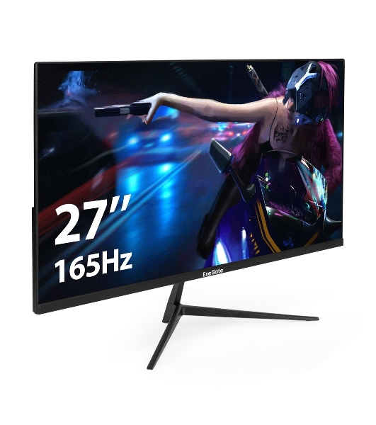 Монитор 27' ExeGate Combat EF2707C IPS 1920x1080, 165 Гц, 1 мс, 16:9, 300 кд/м2, 1xHDMI, 1xDP, 1x3.5 мм, черный