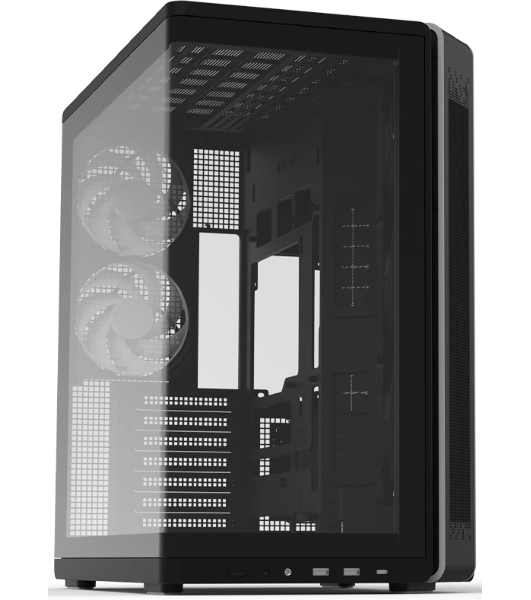 Компьютерный корпус ZALMAN MidTower P60 black (ATX, без БП, 2xUSB 3.0+USB Type C, 5x120мм ARGb) (Zalman P60 Black)