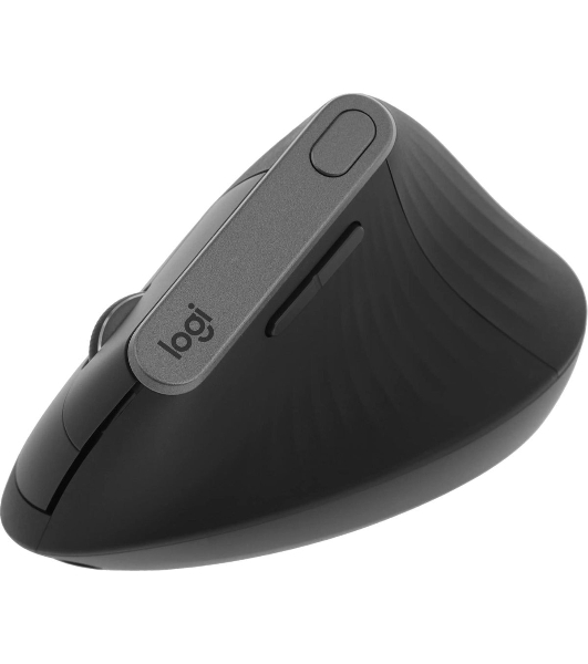 Мышь беспроводная/проводная Logitech MX Vertical графитовый, 4000 dpi, радиоканал, Bluetooth, USB, кнопки - 6
