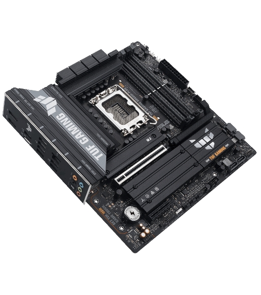 Материнская плата ASUS TUF GAMING B860M-PLUS, LGA 1851, Intel B860, 4xDDR5, 4xSATA, 3xM.2, 1xPCIe 5.0 x16, 1xPCIe x4, 1xUSB-C, 4xUSB-A 3.2 Gen 1, 2xUSB-A 3.2 Gen 2, 1xHDMI, 1xDP, 1x2.5Gb LAN, 7.1, mATX