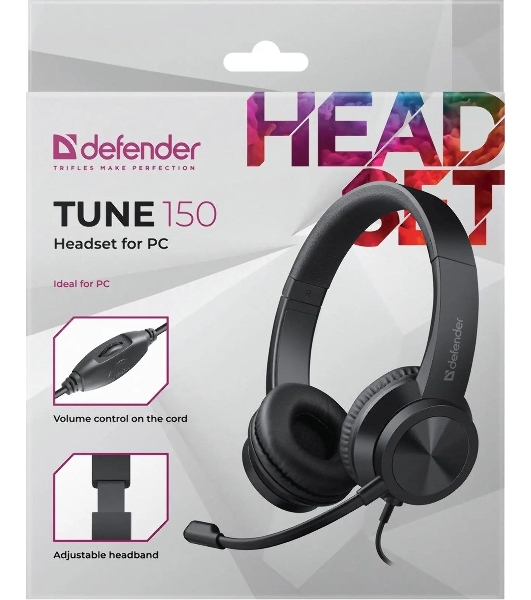 Гарнитура Defender Tune 150 чёрный, проводная