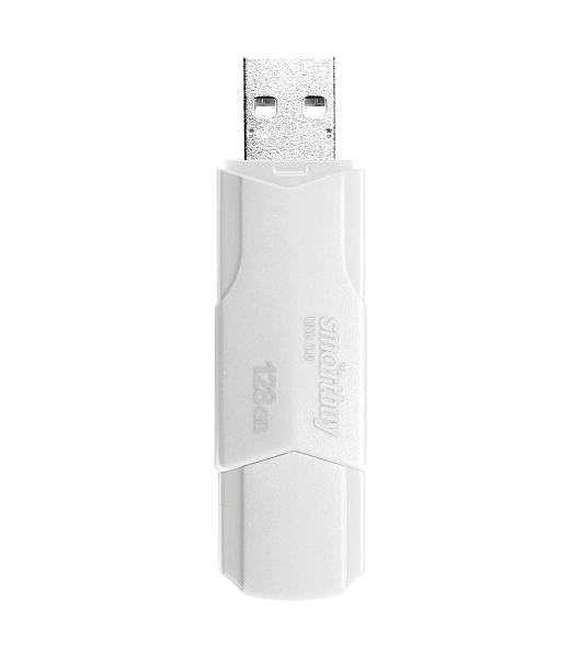 Флешка USB Smartbuy CLUE white (SB128GBCLU-W3), 128Gb, USB 3.1, R/W 40/25, белый