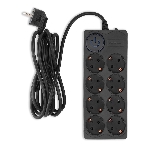 Сетевой фильтр Ippon BK-8-EU-3-10-B 3 м, 8 розеток, черный, коробка, фото4