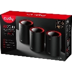 Wi-Fi Mesh-система/AX3000 Wi-Fi 6 Mesh 2.5G Solution 3-Pack, Dual-Band, Chipset MT7981BA+MT7976CN+RTL8221B, 802.11ax/ac/a/b/g/n, 2402Mbps at 5GHz + 574Mbps at 2.4GHz, 2.5G WAN+GE LAN, 5 internal antennas, MU-MIMO, DDNS, Zerotier/Wireguard/OpenVPN/IPSec/L2TP/PPTP VPN, DNS over Cloudflare/Google/Quad9, IPv6, Seamless Roaming, WPA3, TR069/TR098/TR111/TR181,easyMesh R3 Optional, Ver 2.0, Cudy Mesh, Cudy APP, фото2