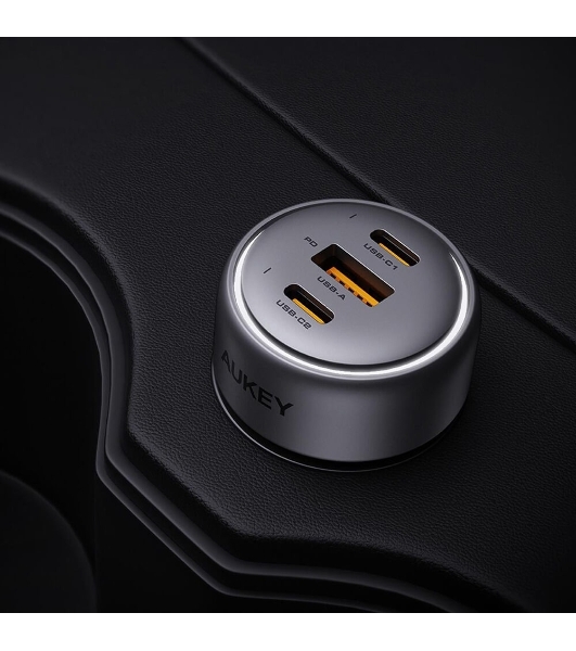 Автомобильное зарядное устройство Aukey Pathfinder 66W серый ACC-CC-P1
