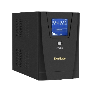 Источник бесперебойного питания ExeGate SpecialPro Smart LLB-1500.LCD.AVR.C13.RJ 1500VA/950W, LCD, AVR, 6*IEC-C13, RJ45/11, черный