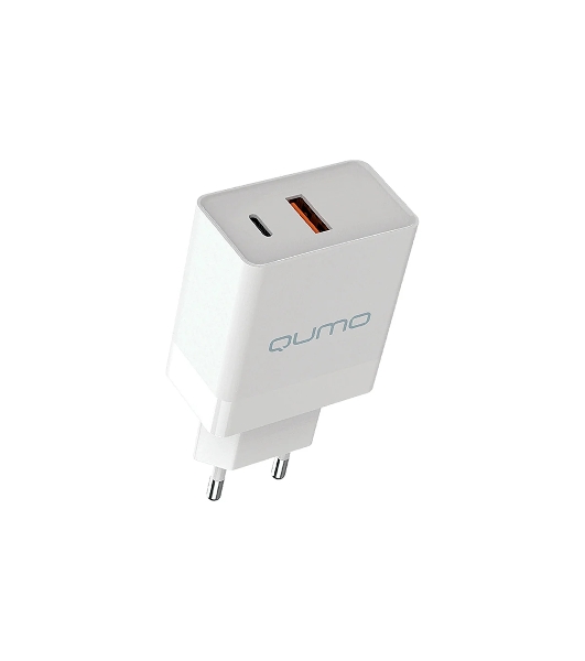 Сетевое зарядное устройство Qumo Energy light (Charger 0052) PD 20W, 2USB, Type-C + QC3.0, белый