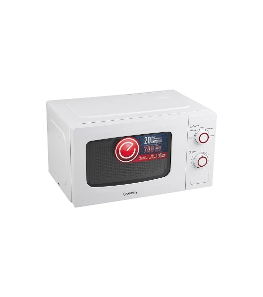 Микроволновая печь Energy EMW-20709 белый, 20 л, 700 Вт, переключатели - поворотный механизм