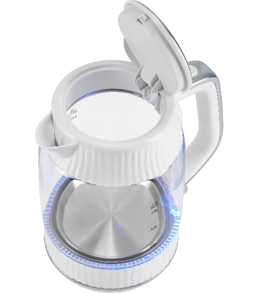 Чайник электрический Vitek VT-WK1059 1.7л. 2200Вт белый корпус: стекло/пластик