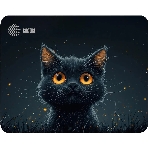 Коврик для мыши Cactus черный Cat 250x200x3мм (CS-MPC-D09S), фото 1