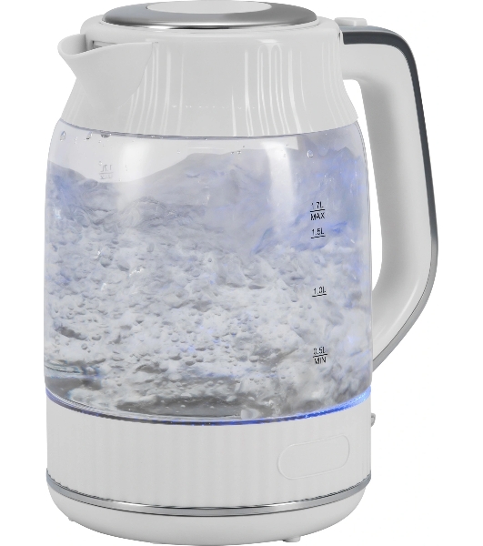 Чайник электрический Vitek VT-WK1059 1.7л. 2200Вт белый корпус: стекло/пластик