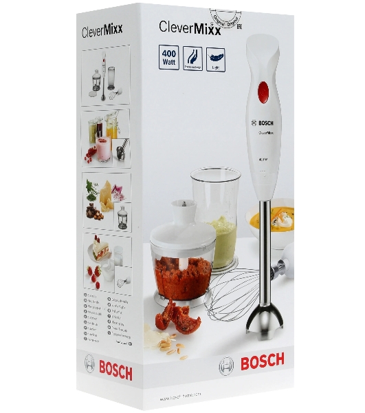 Блендер погружной Bosch MSM 24500 белый, 400 Вт, 1 скорость