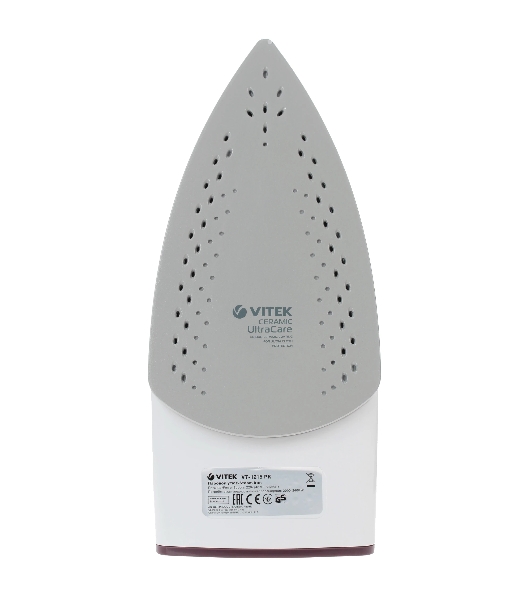 Утюг Vitek VT-1215 (PK) максимальная 2400 Вт.Подошва Ceramic Ultra Care.