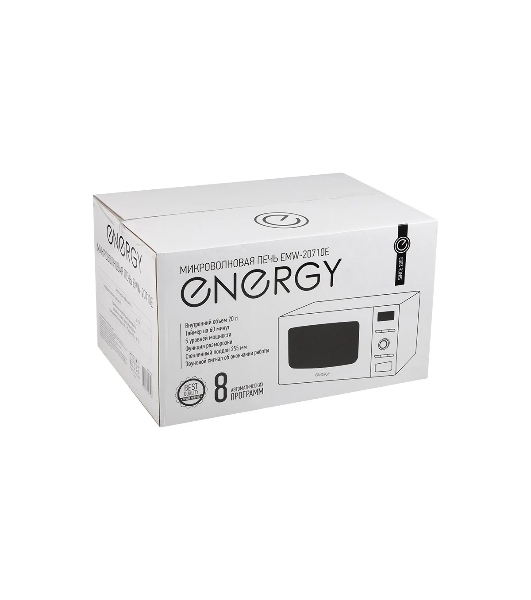 Микроволновая печь Energy EMW-20710Е белый, 20 л, 700 Вт, переключатели - кнопки, поворотный механизм