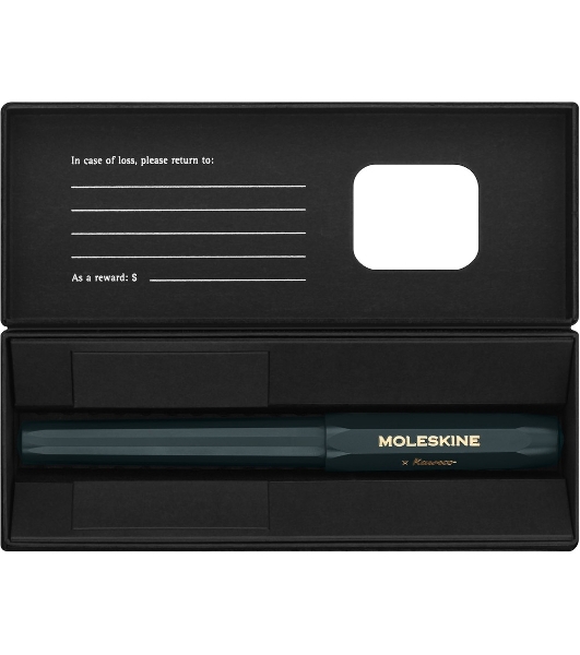 Ручка шариковая Moleskine Kaweco (KAWBALLPENGRN) т.зеленый d=1мм син. черный подар.кор.