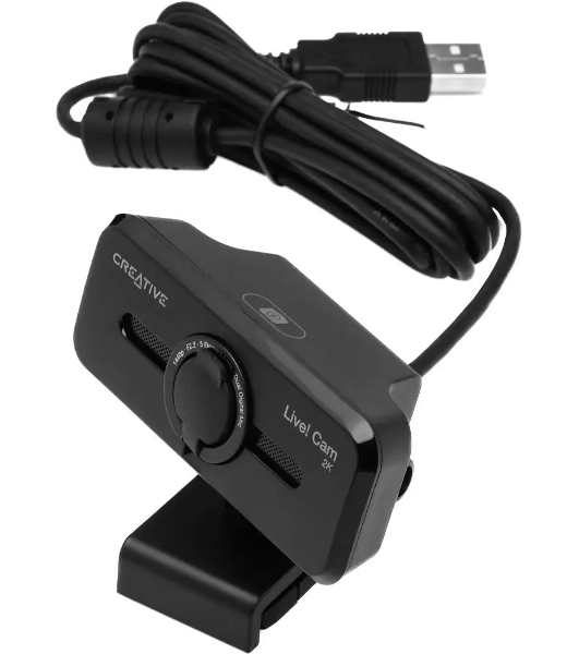 Веб-камера Creative Live! Cam Sync V3 2560x1440, 30 кадр/с, USB, микрофон, шторка приватности, автофокус, крепление на мониторе