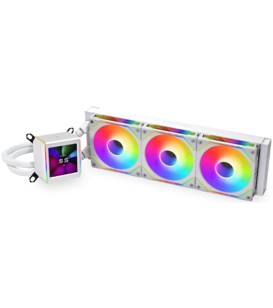 Система жидкостного охлаждения Lian-Li Galahad II LCD 360 SL-INF ARGB G89.GA2ALCD36INW.00 белый 120мм алюминий+медь 1200rpm 29db 4-pin