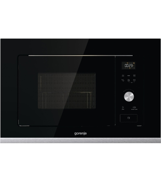 Встраиваемая микроволновая печь GORENJE BMX201AG1BG Электронное управление, черный, объем: 20 л