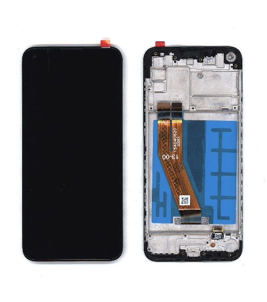 Дисплей (модуль) для Samsung Galaxy A11 SM-A115 в сборе с тачскрином и рамкой (N,G ver.) черный