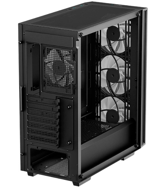 Компьютерный корпус Deepcool MATREXX 55 MESH V4 без БП, боковое окно (закаленное стекло), 3xARGB LED 140мм вентилятора спереди, 1xARGB LED 120мм вентилятор сзади, черный, ATX