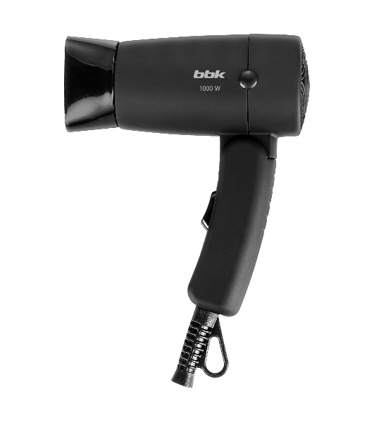 Фен BBK BHD0801 черный, 1000 Вт, компактный