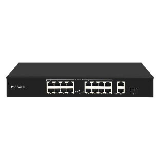 Коммутатор GIGALINK GL-SW-F005-16P, 16×100 Мбит/с PoE + 2×1 Гбит/с + 1×1 Гбит/с SFP, неуправляемый