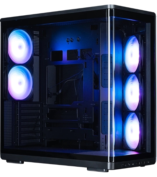Компьютерный корпус ZALMAN MidTower P60 black (ATX, без БП, 2xUSB 3.0+USB Type C, 5x120мм ARGb) (Zalman P60 Black)
