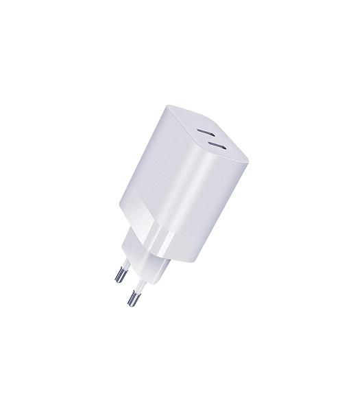 Сетевое зарядное устройство Qumo Energy PD 35W (Charger 0074), два порта: Type-C PD + Type-C PD, белый