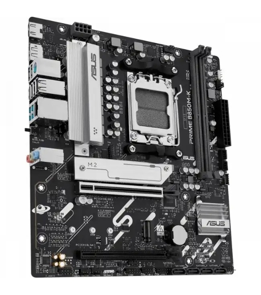 Материнская плата ASUS PRIME B850M-K, AM5, AMD B850, 2xDDR5, 4xSATA, 2xM.2, 1xPCIe 5.0 x16, 1xPCIe 4.0 x8, 1xDP, 1xHDMI, 1x2.5Gb LAN, 2xUSB-A 10Gbps, 2xUSB-A 5Gbps, 4xUSB-A 2.0, 1xPS/2, 3x3.5 мм, 7.1, mATX