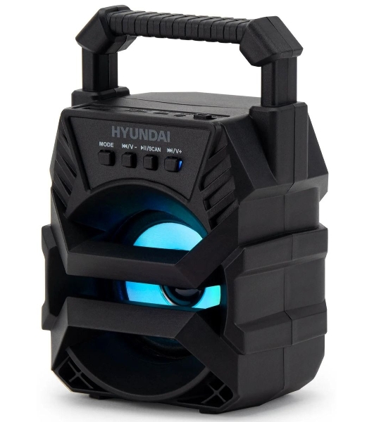 Колонка портативная Hyundai H-PS1000 черный 9 Вт 1.0 BT/USB 10м 500mAh