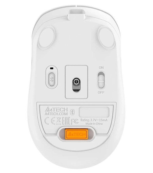 Мышь беспроводная A4Tech Fstyler FB10C белый/серый, 2000 dpi, радиоканал, Bluetooth, USB, кнопки - 4
