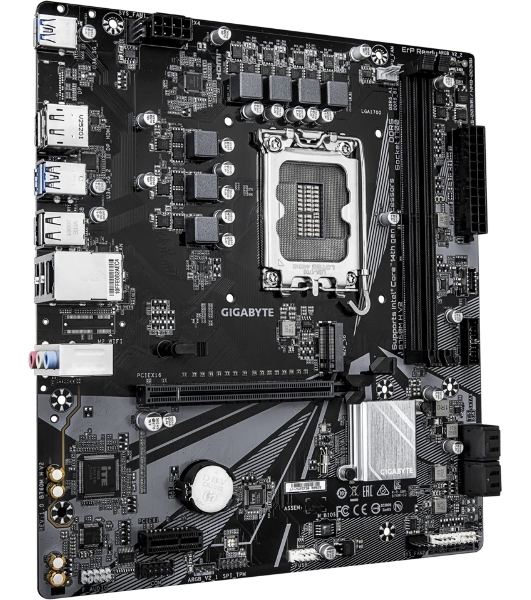 Материнская плата Gigabyte B760M-H V2, LGA 1700, Intel B760, 2xDDR5, 4xSATA, 1xM.2, 1xPCIe 4.0 x16, 1xPCIe x1, 1xHDMI, 1xDP, 1x1Gb LAN, 3xUSB-A 5Gbps, 4xUSB-A 2.0, 3x3.5 мм, 7.1, mATX